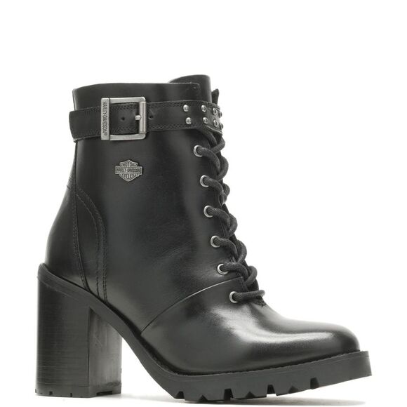 Harley-Davidson Womens Adina Lace Black Boots (NWT) - Picture 2 of 7